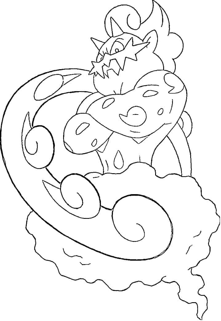 Coloriage Pokémon légendaire Boréas à imprimer