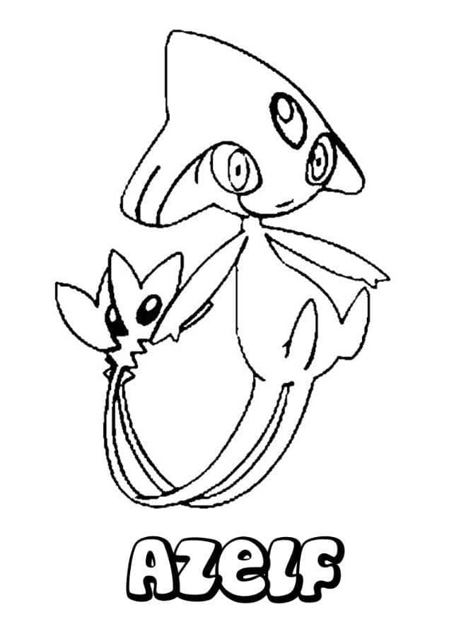 Coloriage Pokémon légendaire Créfadet à imprimer