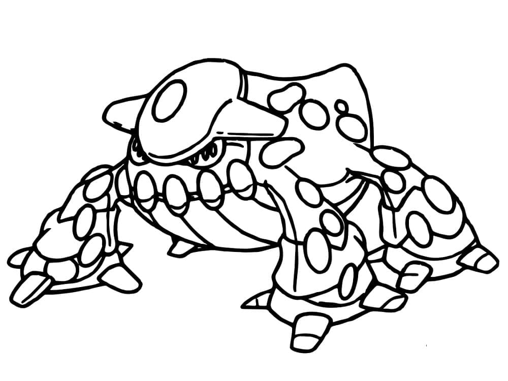 Coloriage Pokémon légendaire Heatran