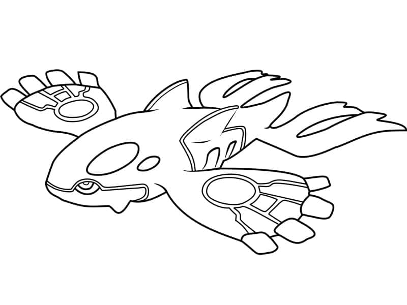 Coloriage Pokémon légendaire Kyogre à imprimer