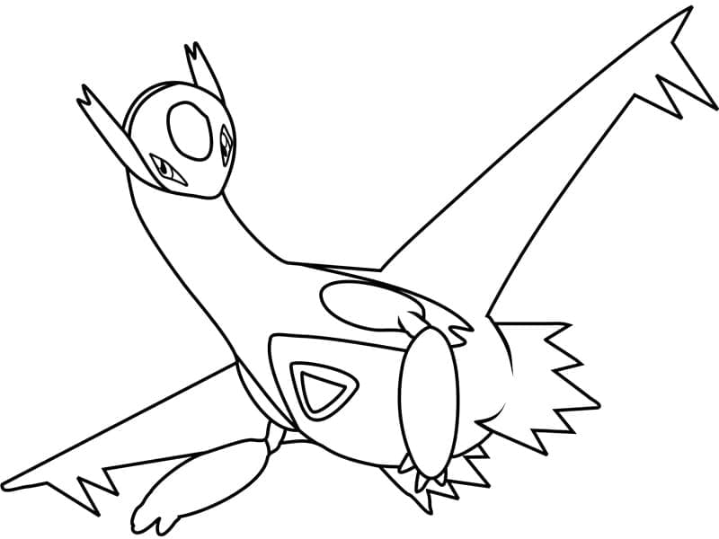 Coloriage Pokémon légendaire Latios à imprimer