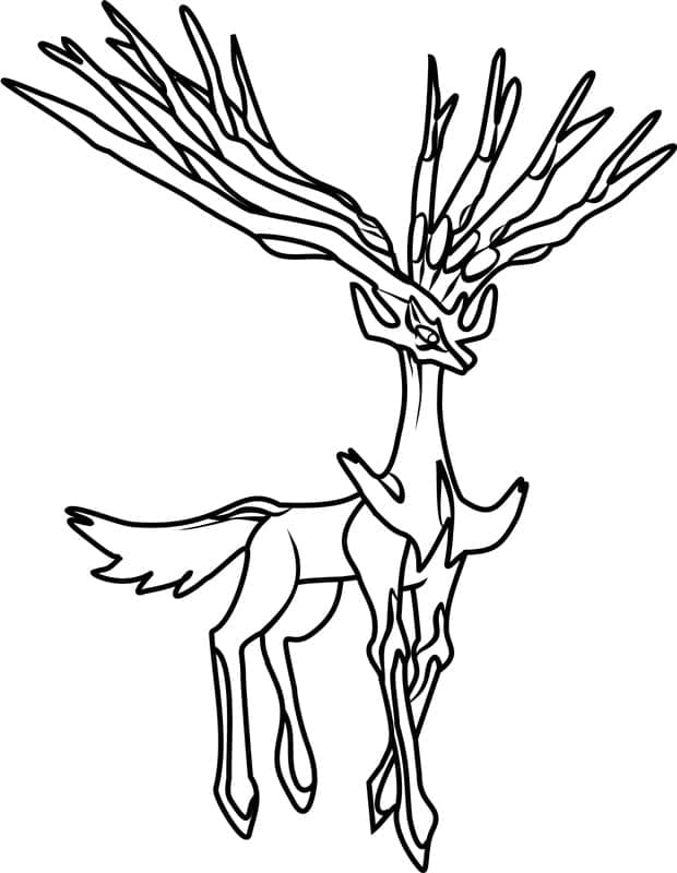 Coloriage Pokémon légendaire Xerneas