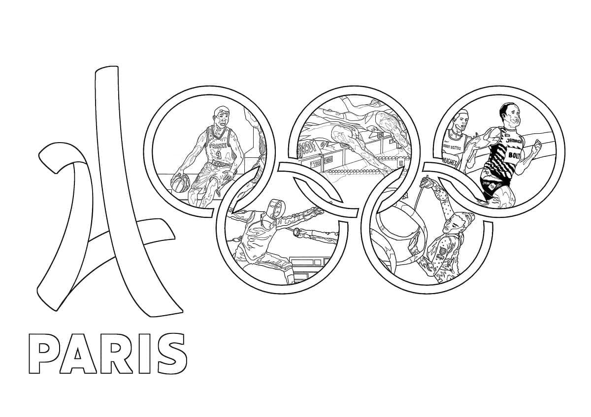 Coloriage Sports Jeux Olympiques 2024 à imprimer