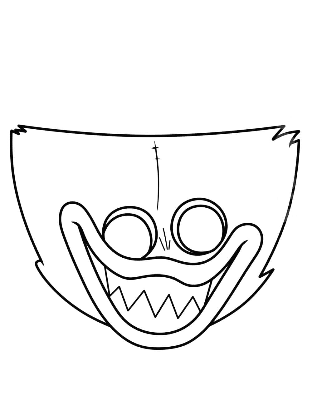 Coloriage Visage de Huggy Wuggy