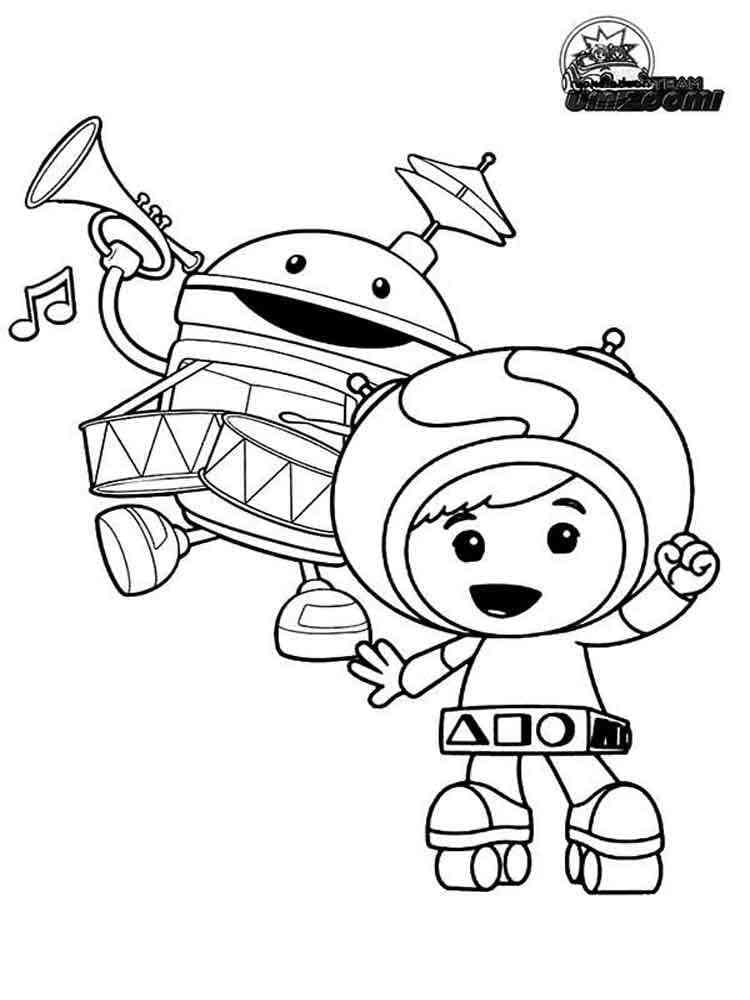 Coloriage Bot et Géo d'Umizoomi