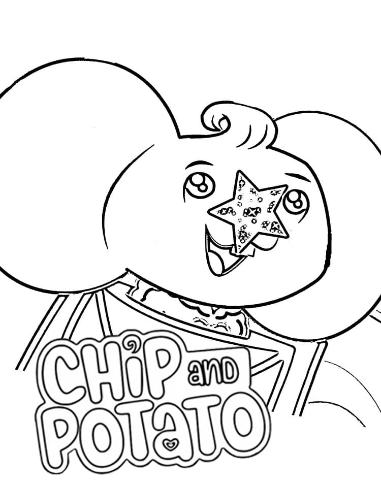 Coloriage Dessin de Chip et de Pomme de Terre