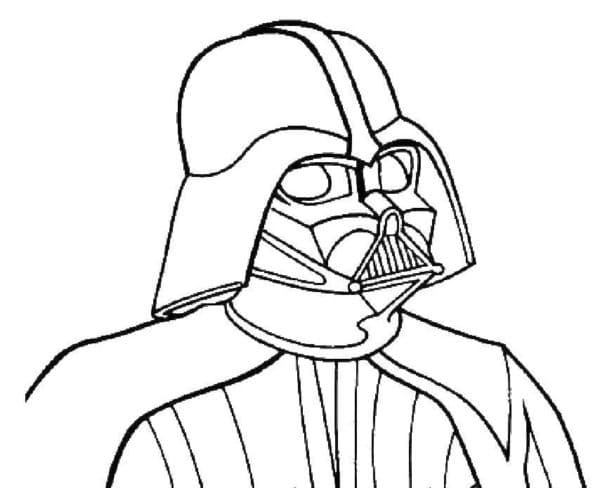 Coloriage Dessine Dark Vador de Star Wars