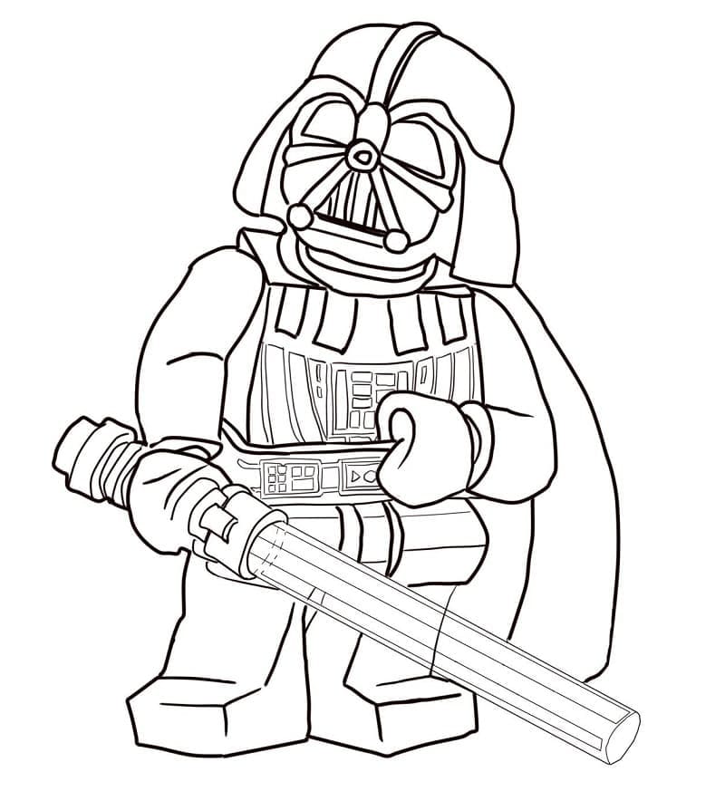 Coloriage Dessine Dark Vador en Lego