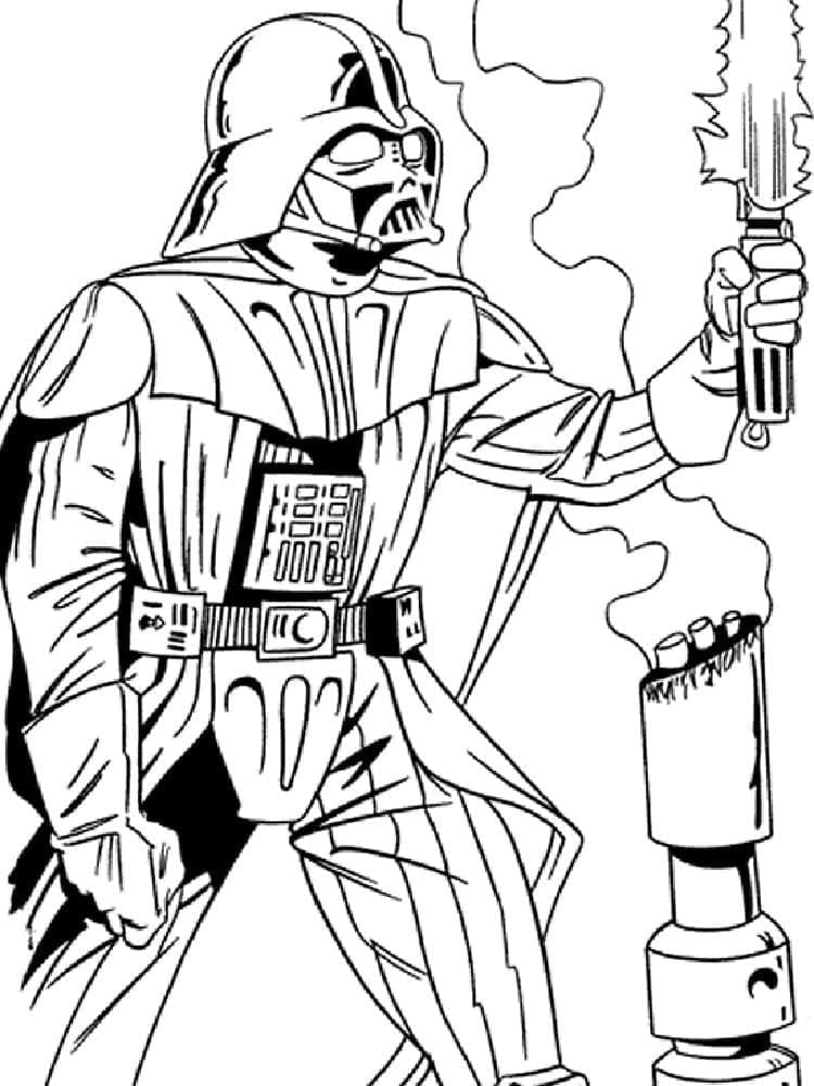 Coloriage Dessine Dark Vador Star Wars