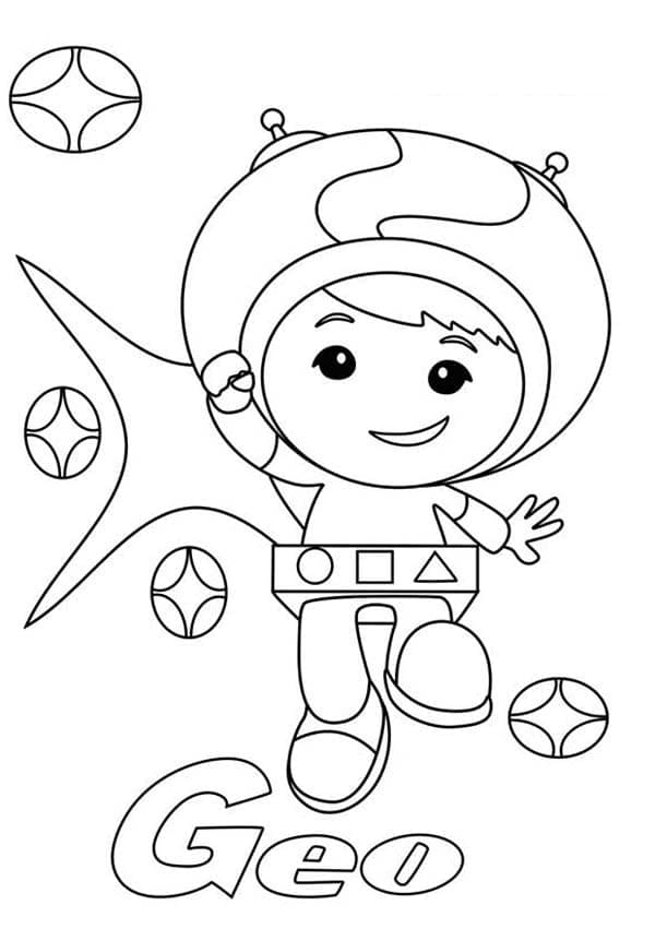 Coloriage Dessine Geo de l'équipe Umizoomi