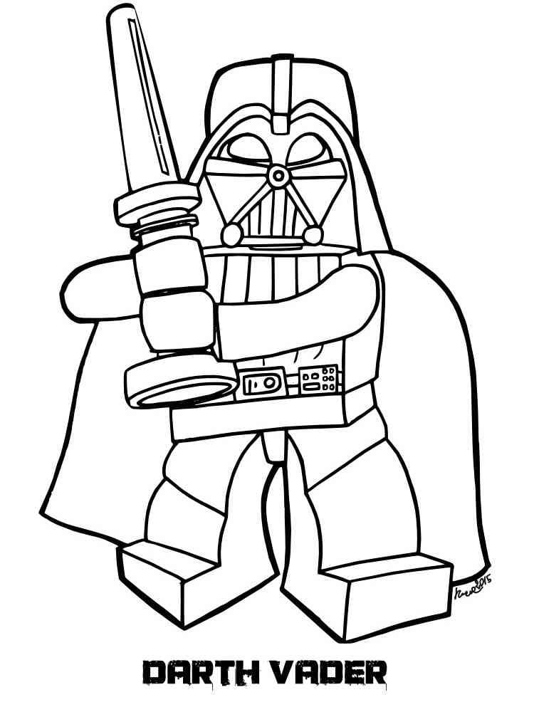 Coloriage Dessine Lego Dark Vador