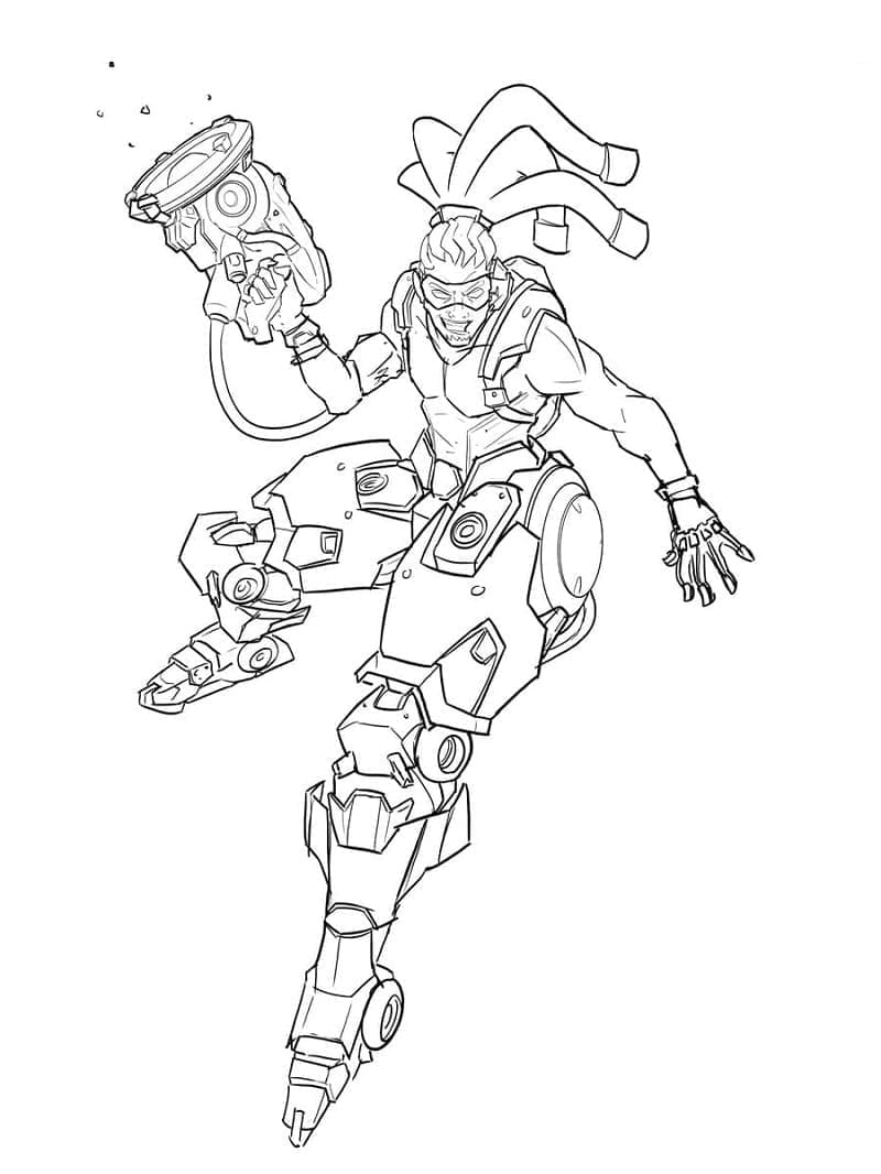 Coloriage Dessine Lúcio d’Overwatch à imprimer