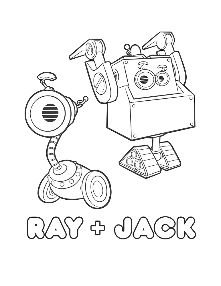 Coloriage Dessine Ray et Jack à imprimer