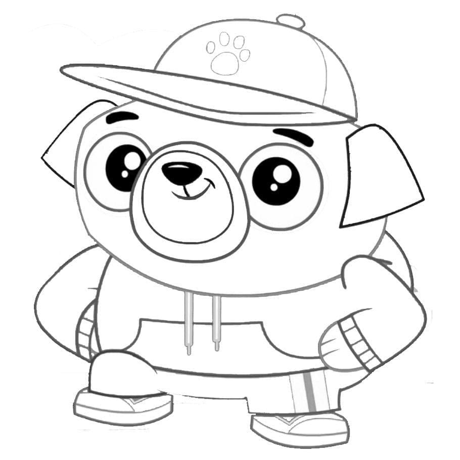 Coloriage Dessine Spud Pug de Chip et Potato