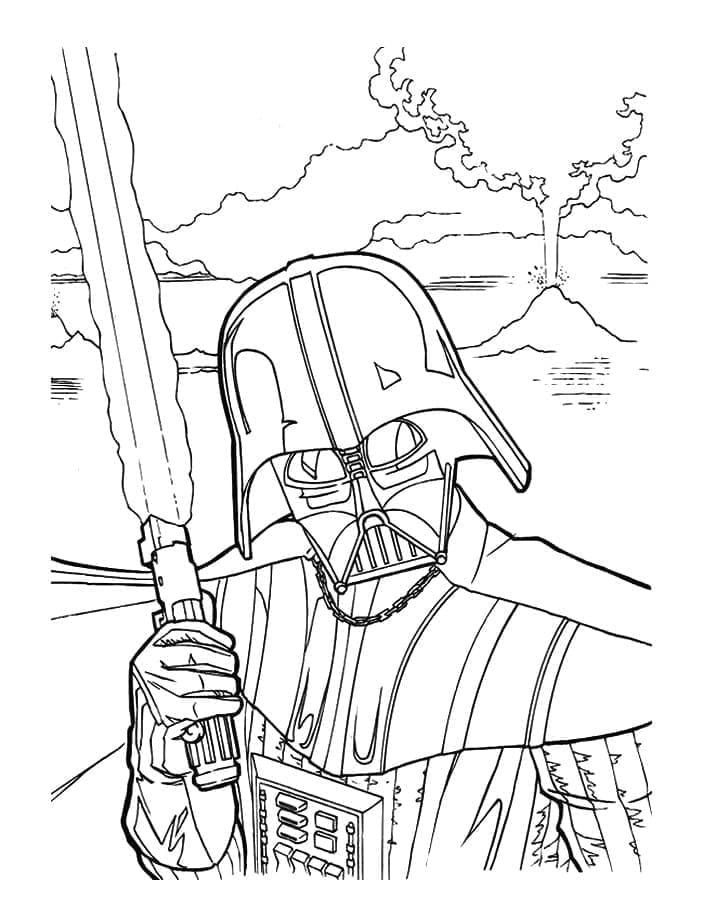 Coloriage Dessine Star Wars Dark Vador