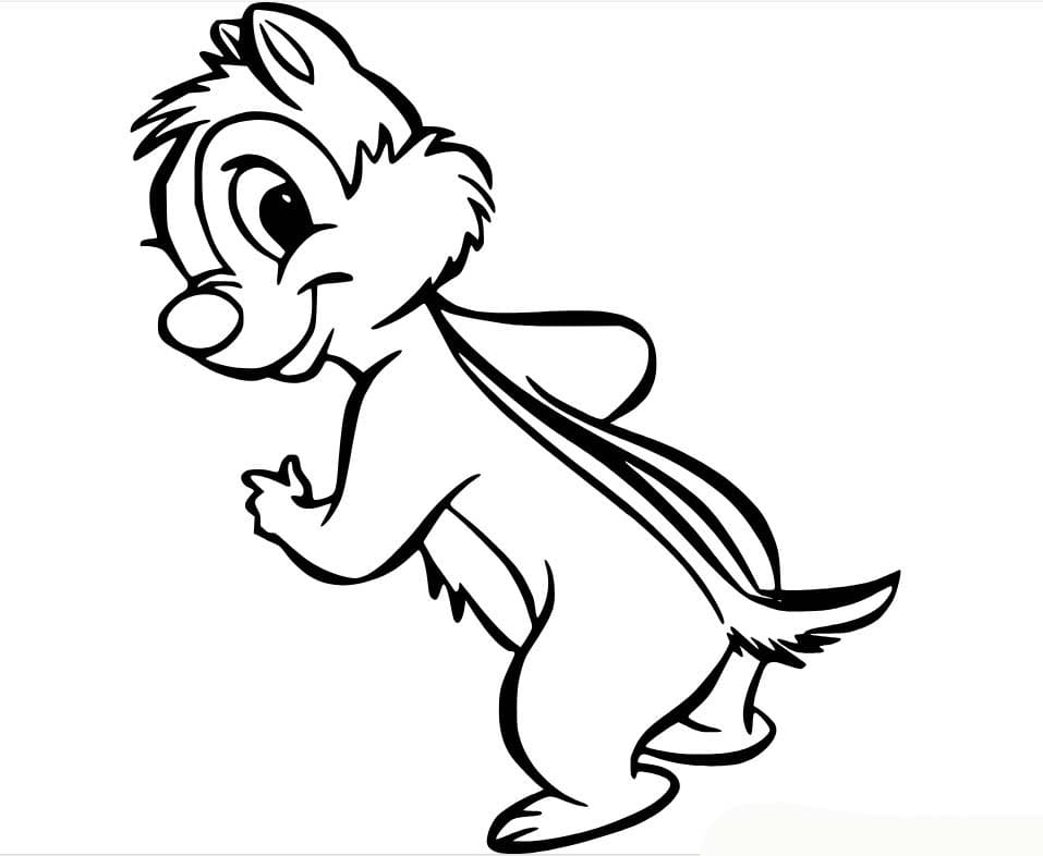 Coloriage Dessine Tac Chipmunk