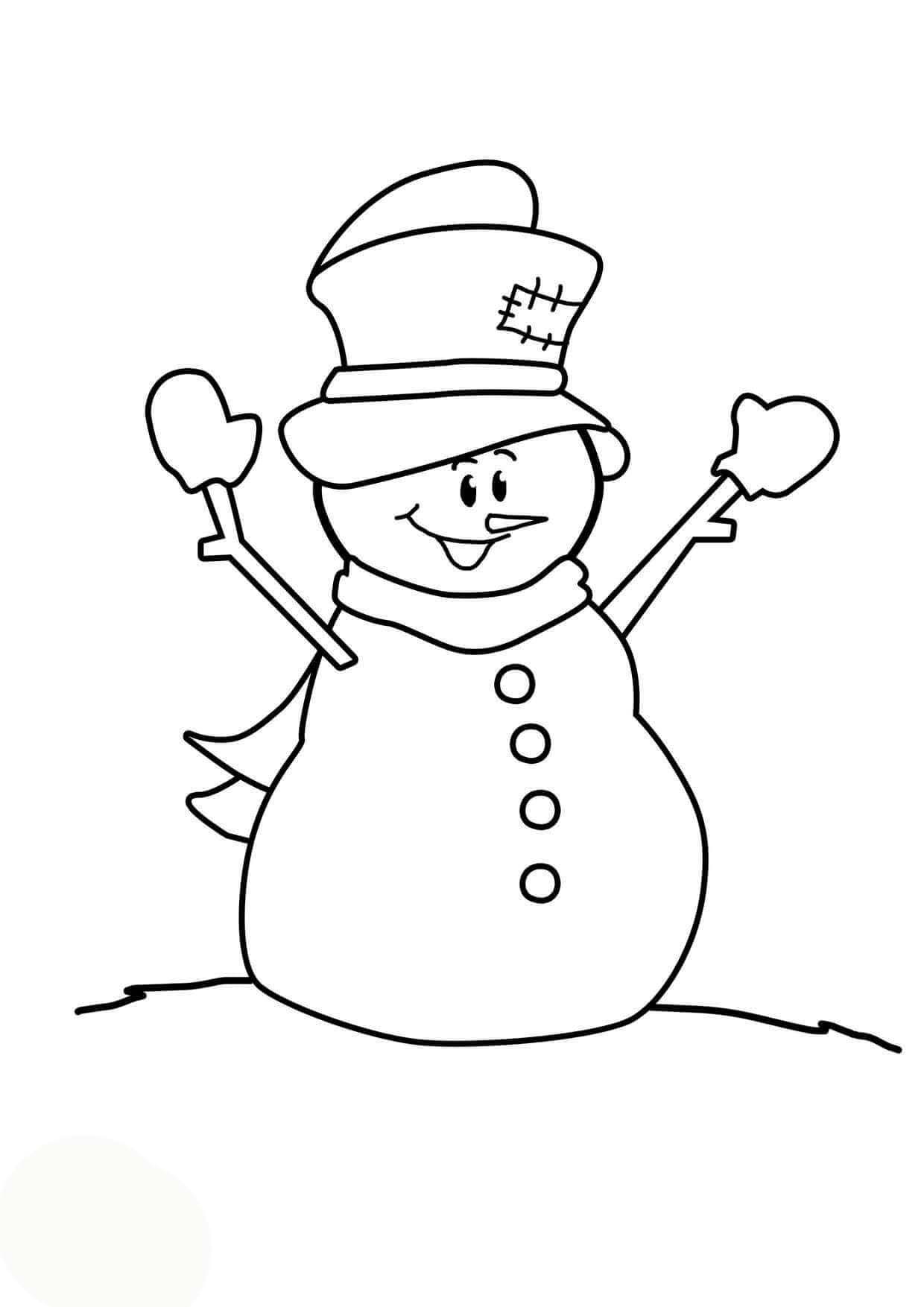 Coloriage Dessine Titounis le bonhomme de neige