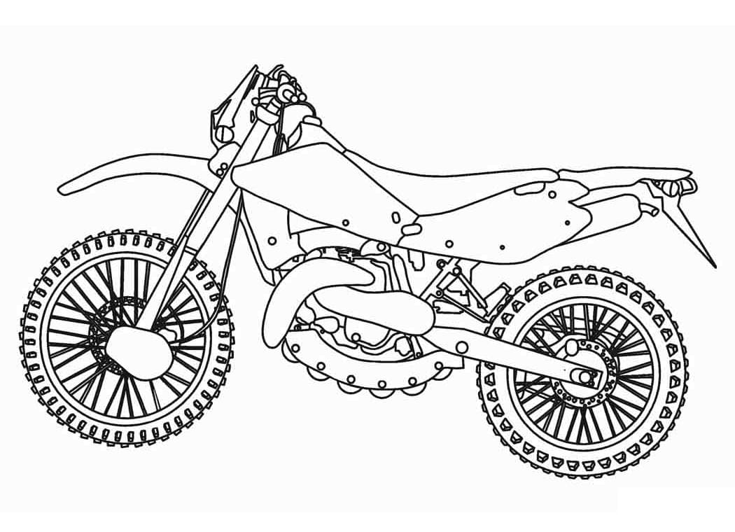 Coloriage Dessine un motocross à imprimer