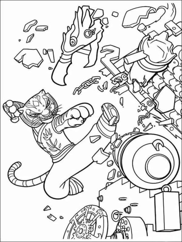 Coloriage Dessine un superbe Kung Fu Panda