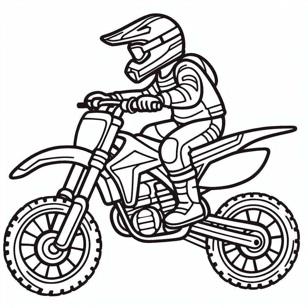 Coloriage Dessine une moto mignonne