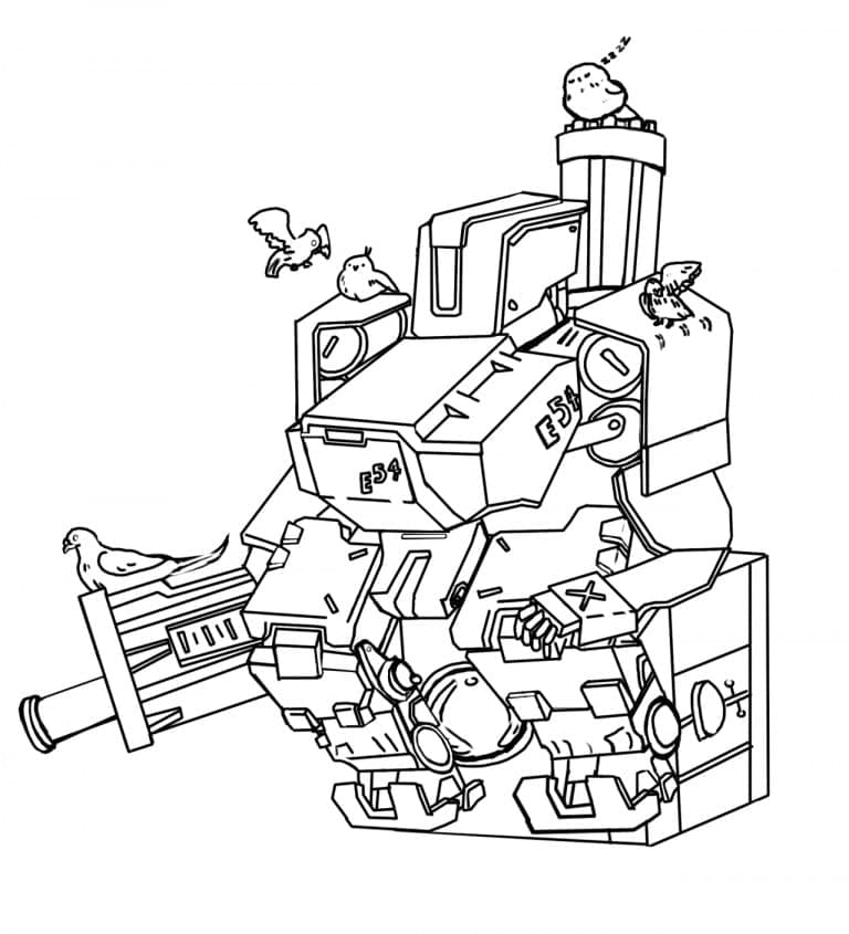 Coloriage Dessiner Bastion Overwatch