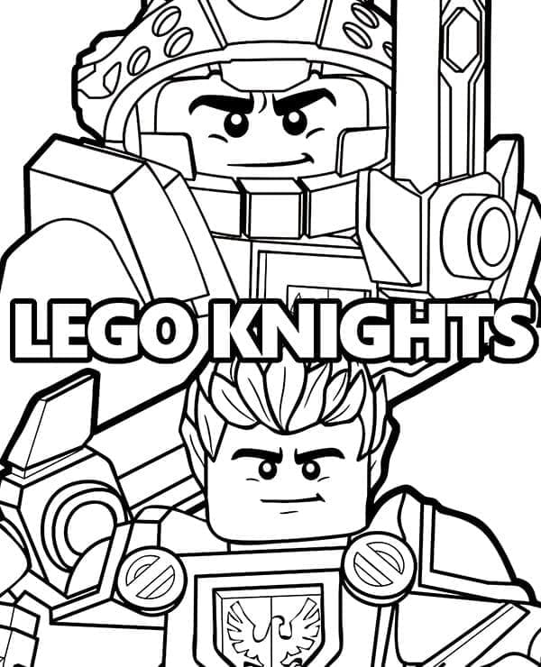 Coloriage Dessiner des personnages Lego Nexo Knights à imprimer