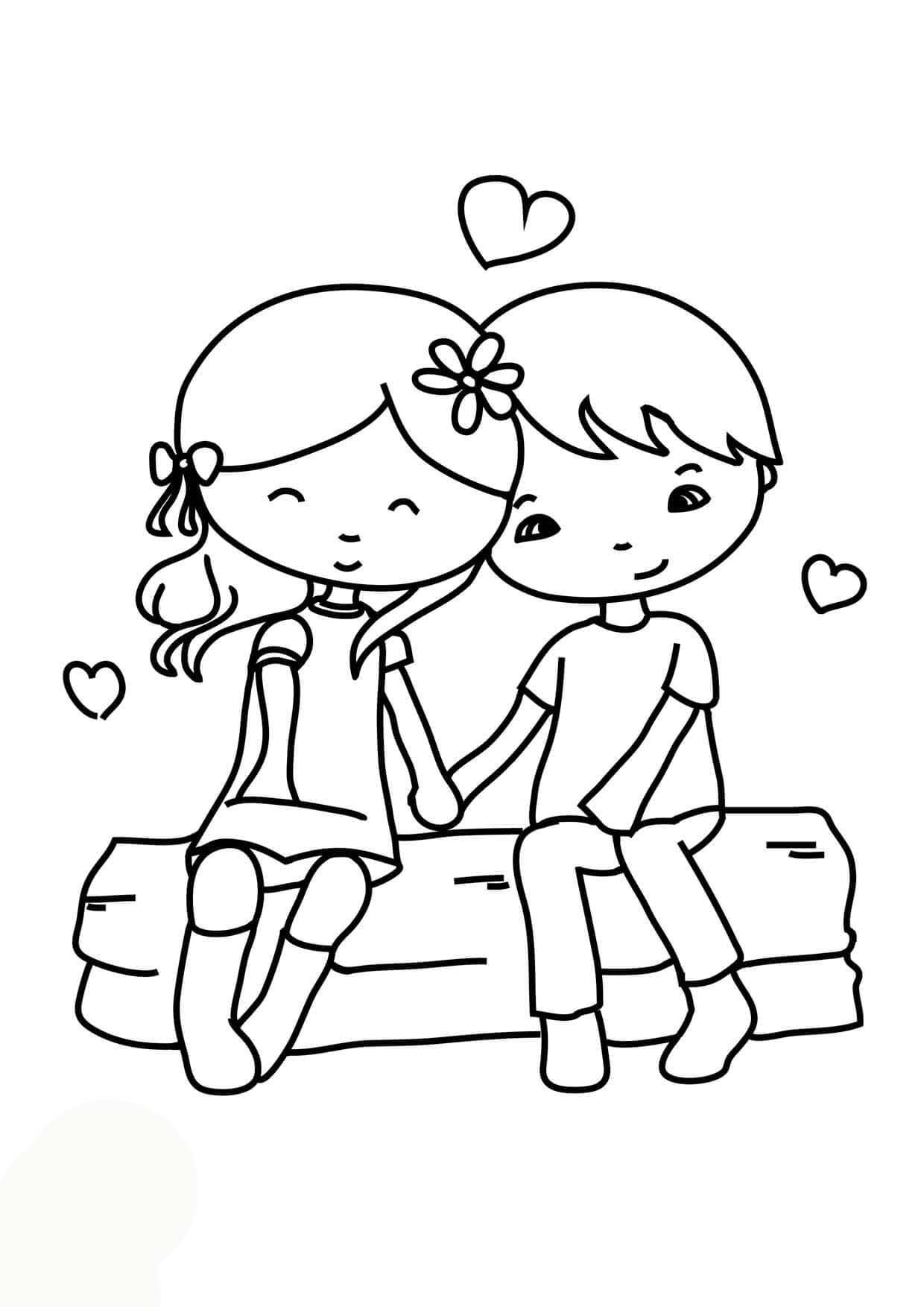 Coloriage Dessiner gratuitement Titounis Couple