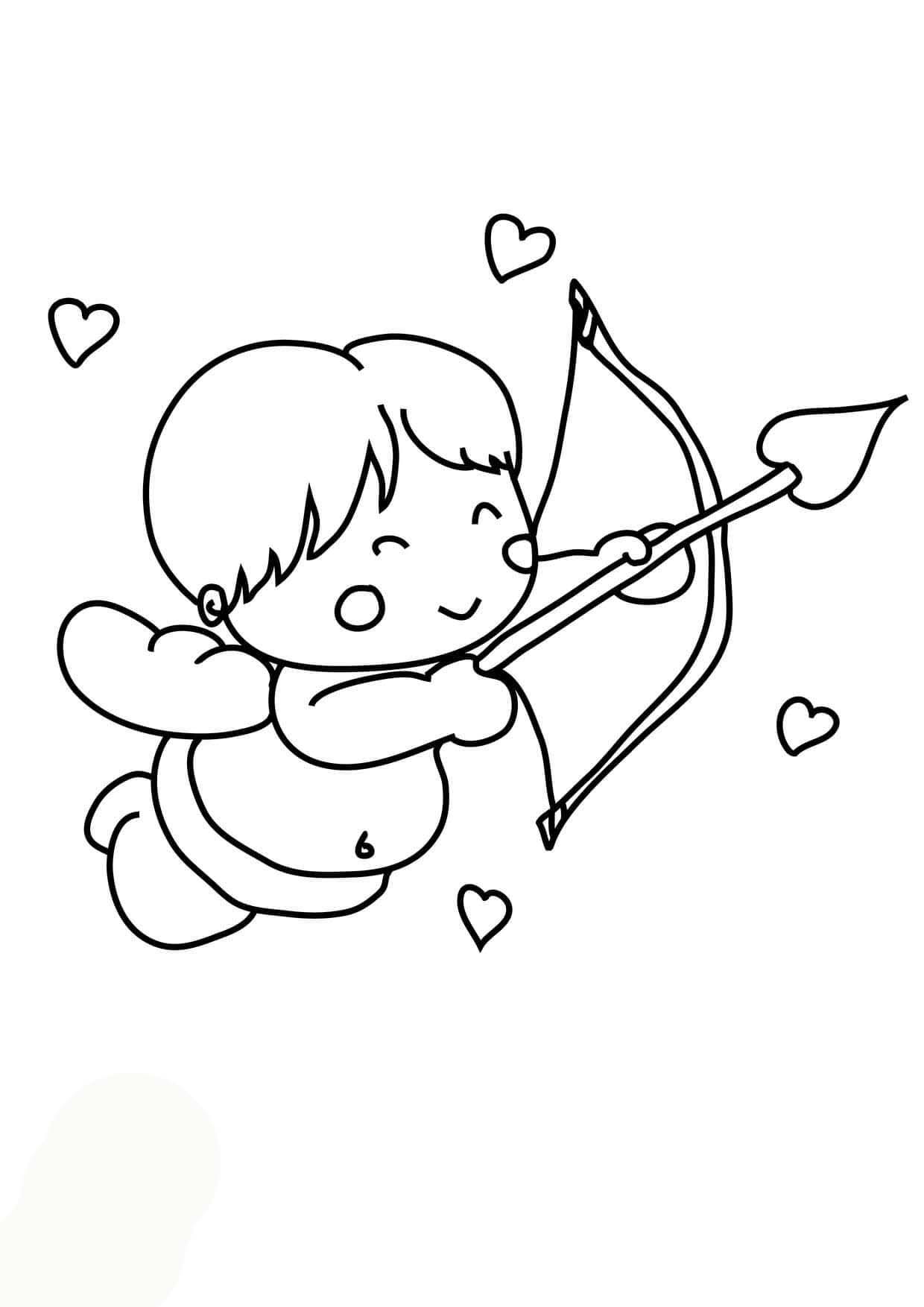 Coloriage Dessiner gratuitement Titounis Cupidon à imprimer