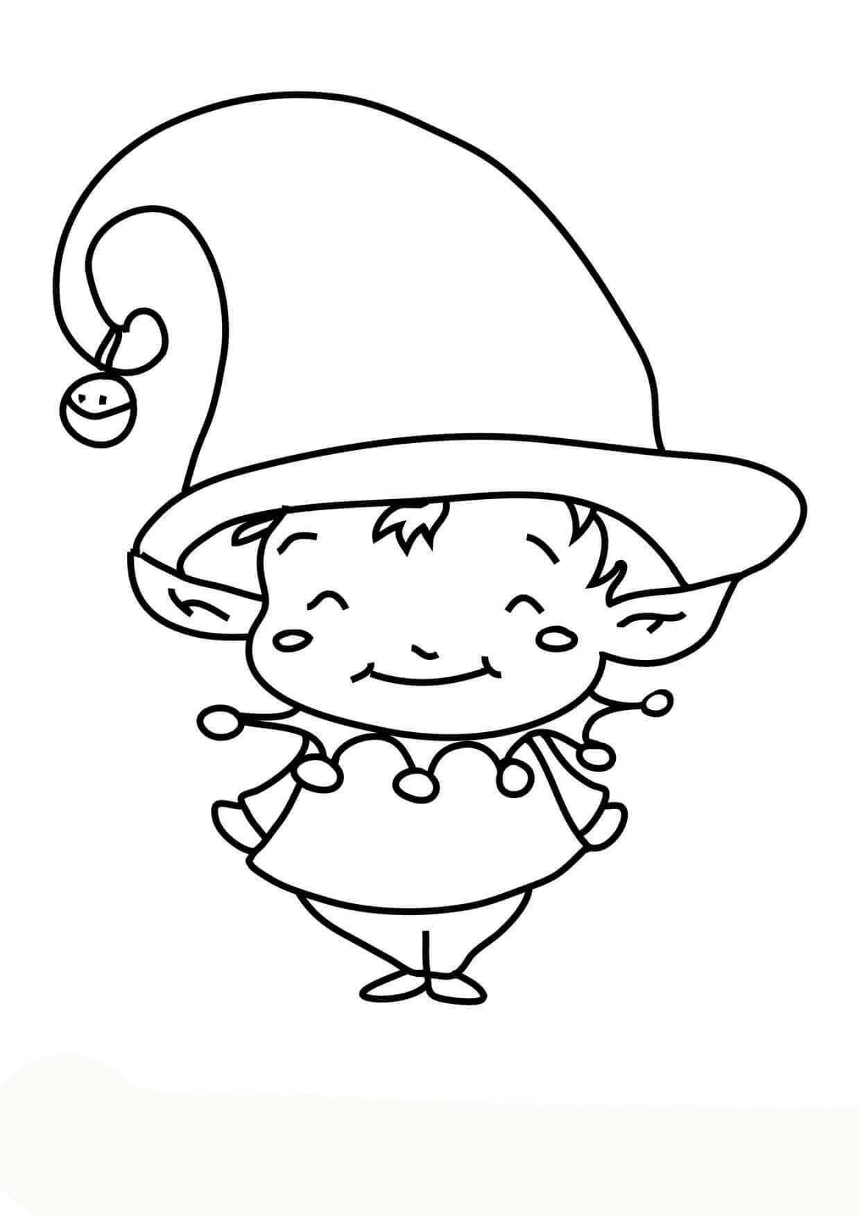 Coloriage Dessiner gratuitement Titounis Noel Lutin à imprimer