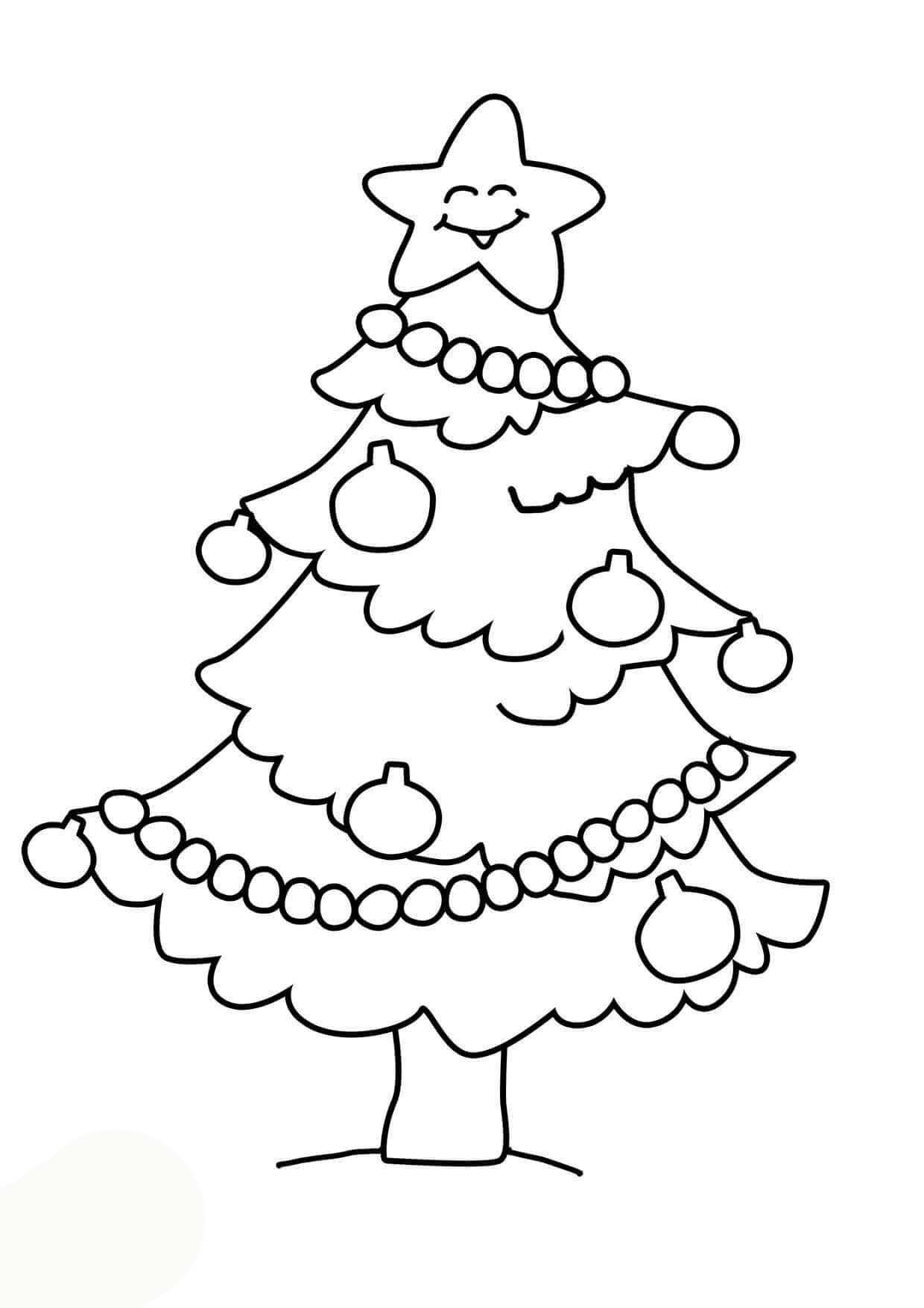 Coloriage Dessiner gratuitement Titounis Sapin de Noël à imprimer