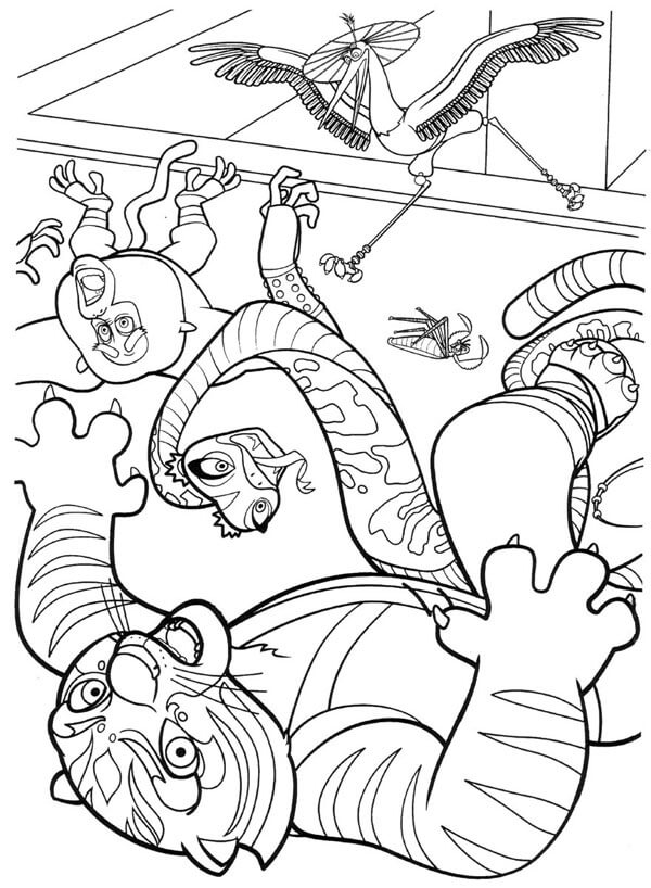 Coloriage Dessiner Kung Fu Panda de base