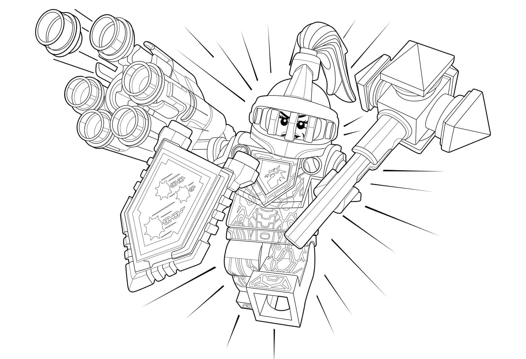 Coloriage Dessiner Lego Nexo Knights – Page 37 à imprimer