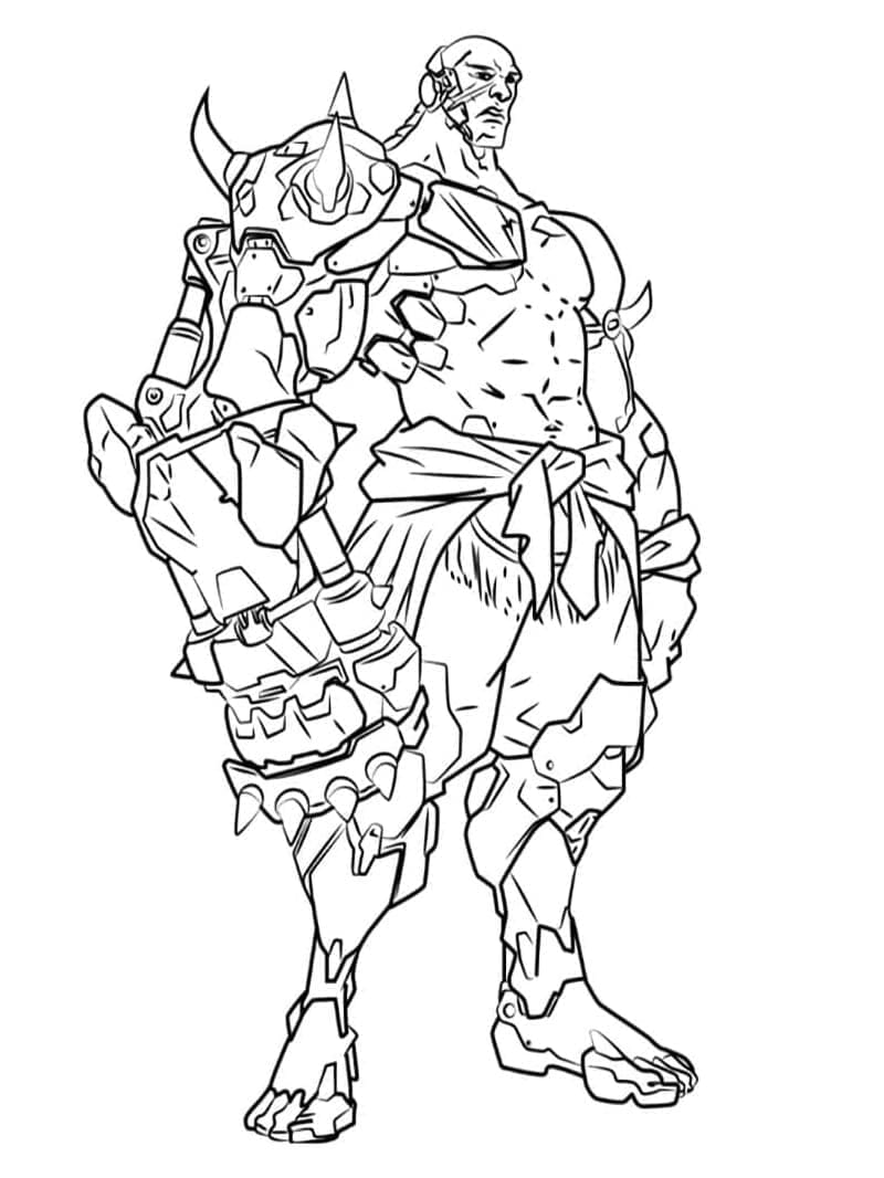 Coloriage Dessiner Overwatch Doomfist gratuitement