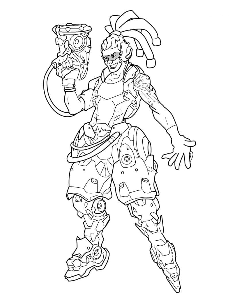 Coloriage Dessiner Overwatch Lucio à imprimer