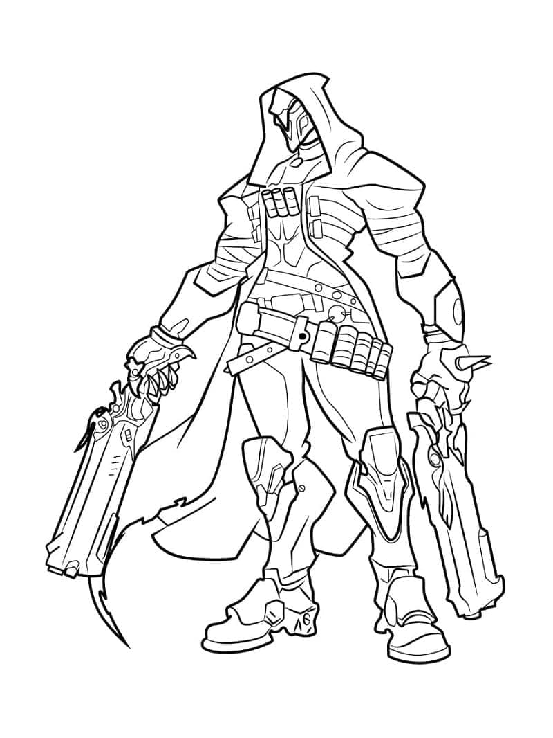 Coloriage Dessiner Overwatch Reaper Facile