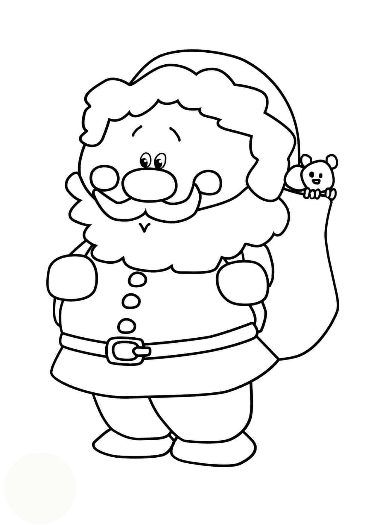 Coloriage Dessiner Père Noël Titounis à imprimer