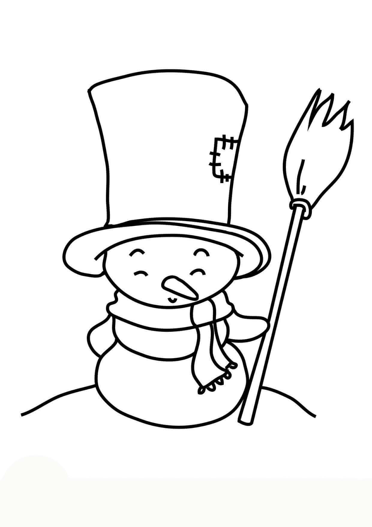 Coloriage Dessiner Titounis Bonhomme de Neige