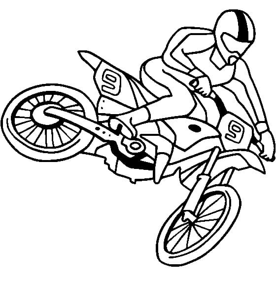 Coloriage Dessiner un Motocross Dirt Bike