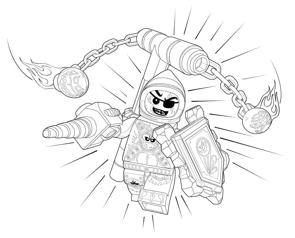 Coloriage Dessiner une image de Lego Nexo Knights à imprimer