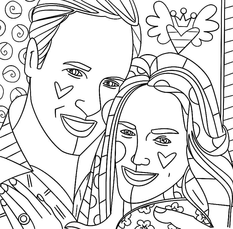 Coloriage Dessiner une œuvre d'art de Romero Britto