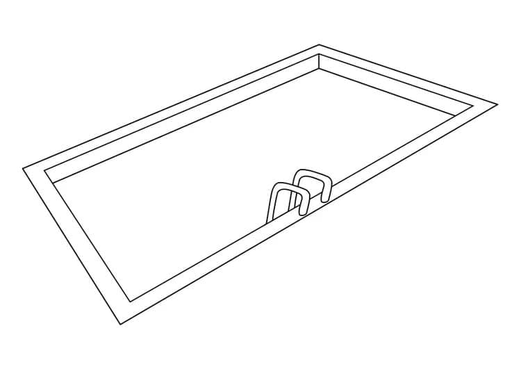 Coloriage Dessiner une piscine simple à imprimer