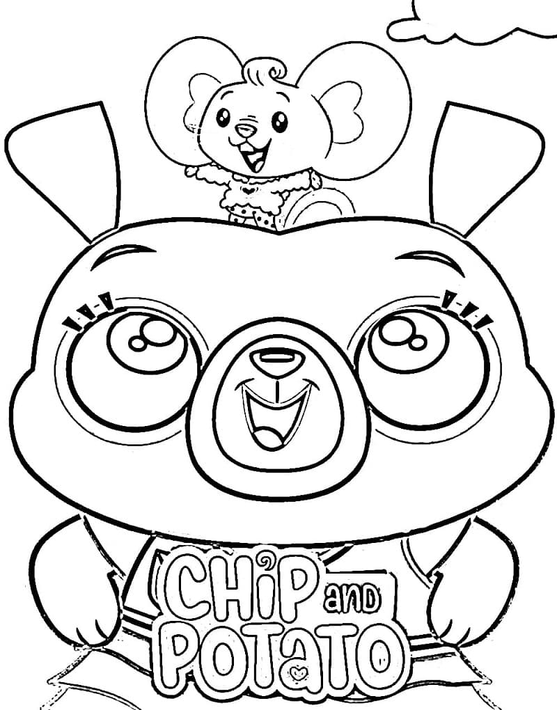 Coloriage Dessinez Chip et Potato gratuitement et à imprimer à imprimer