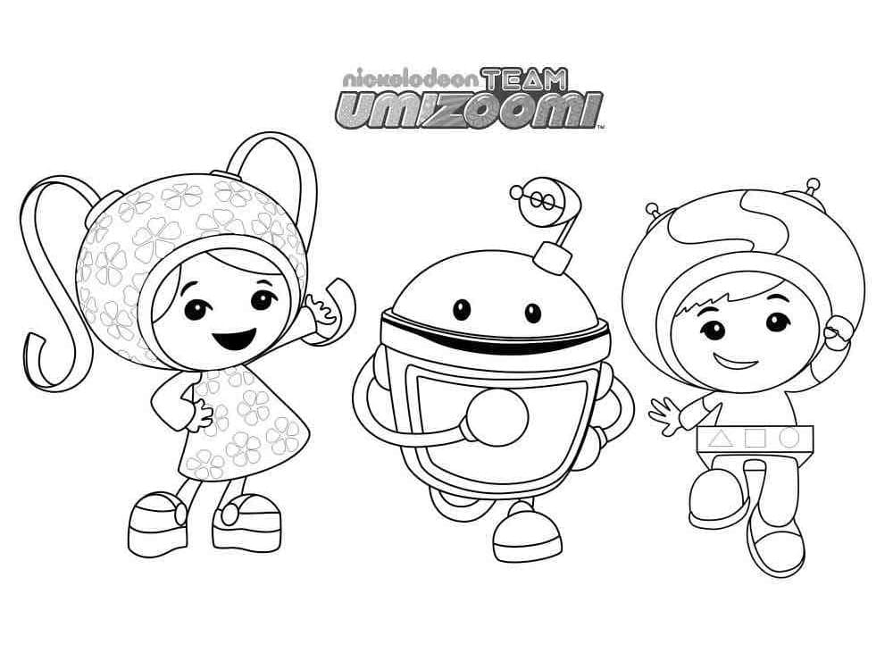 Coloriage Dessinez l'équipe Umizoomi pour les enfants