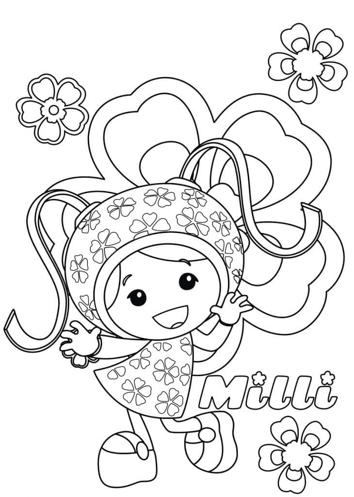 Coloriage Équipe Umizoomi Milli à imprimer