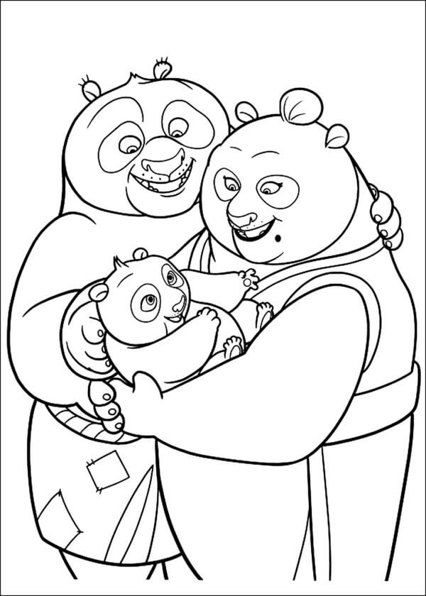 Coloriage Famille de Po