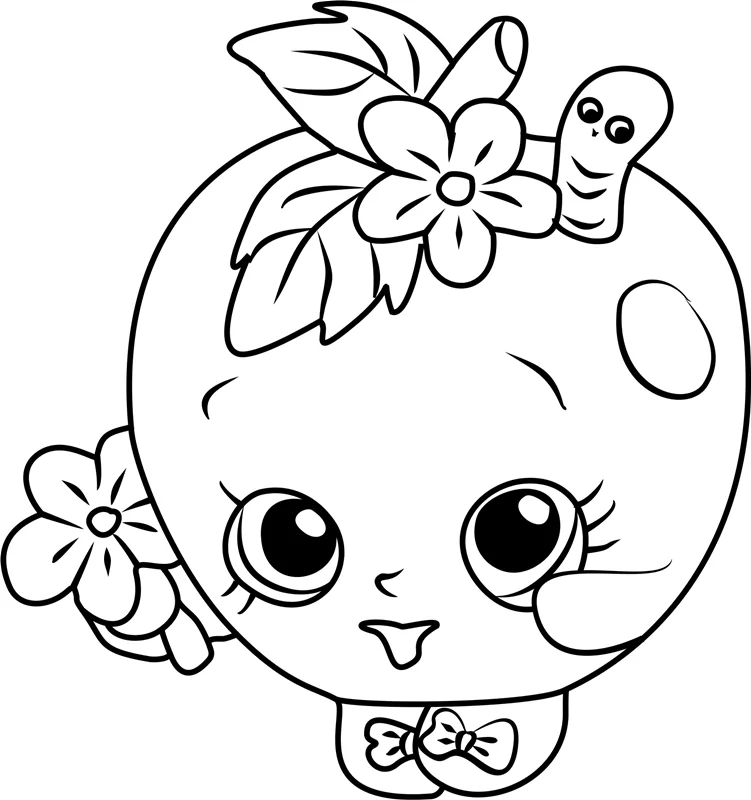 Coloriage Fleur de pommier Shopkin à imprimer