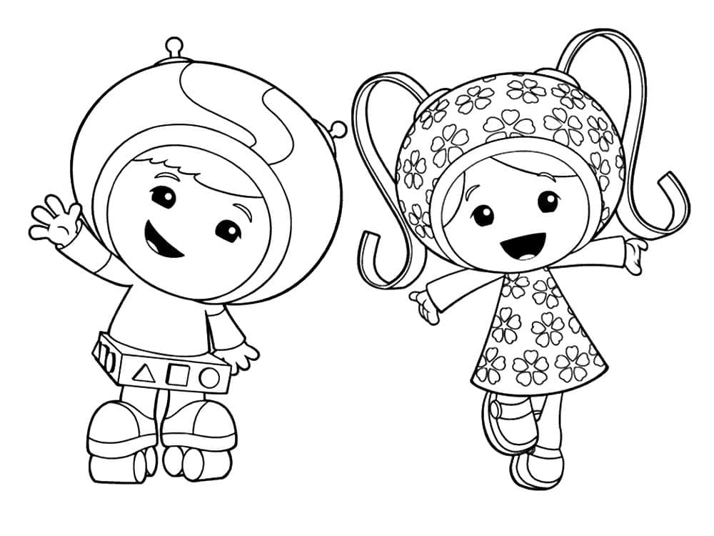 Coloriage Geo et Milli équipe Umizoomi