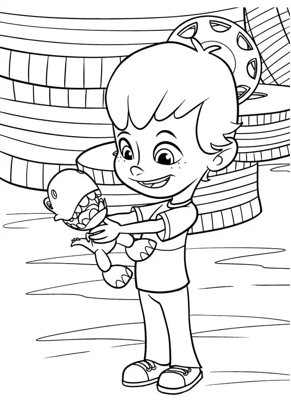 Coloriage Heureux Liam à imprimer