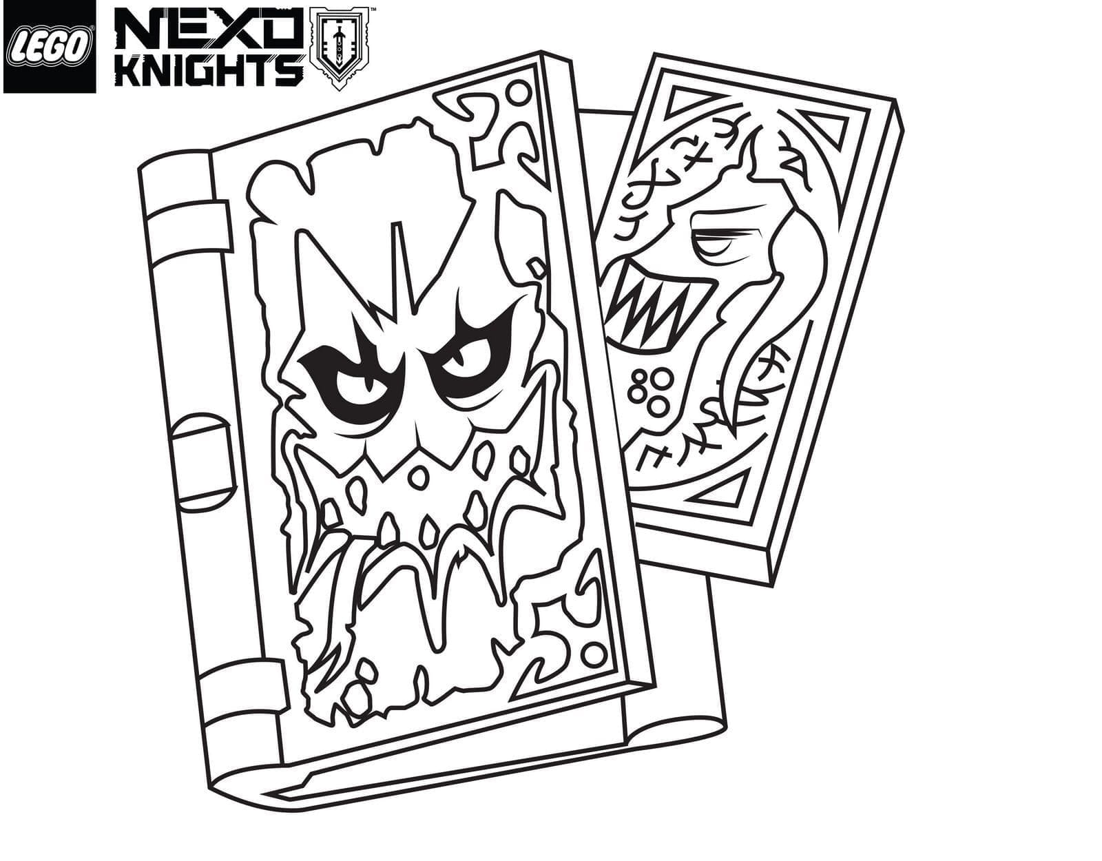 Coloriage Lego Nexo Knights Livre des Monstres gratuit et facile à imprimer