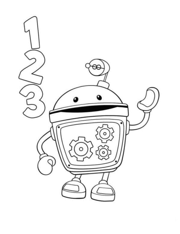 Coloriage L'équipe de Bot mignons d'Umizoomi